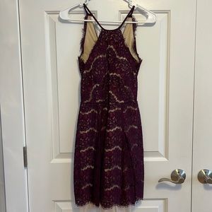 Maroon Lace Cocktail Dress